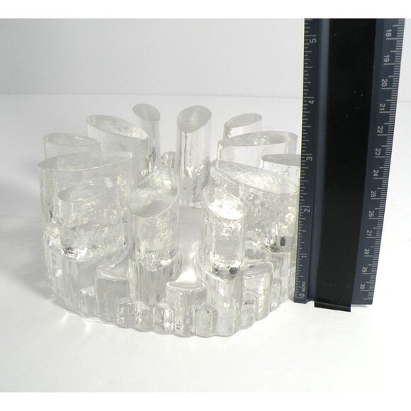 Mid-Century Modern Glasdesign George Shutte Vintage Heavy Clear Glass Trivet Hot - Picture 7 of 7